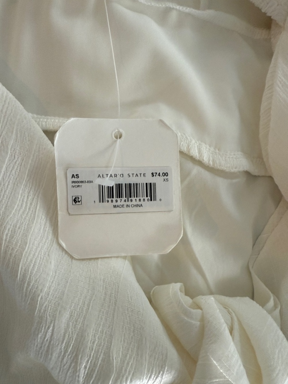 Altar'd State White Ruffled Textured Sleeveless Dress - Picture 4 of 4